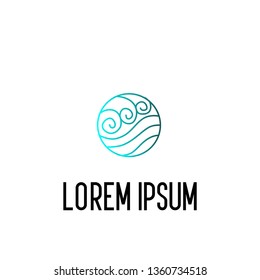water element logo icon or symbol for new energy company