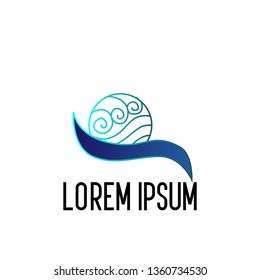 water element logo icon or symbol for new energy company