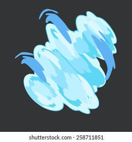 water elements for game. Vector illustration.