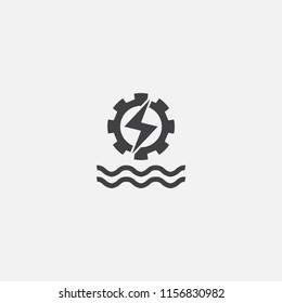Water Energy base icon. Simple sign illustration. Water Energy symbol design from Green Energy series. Can be used for web, print and mobile