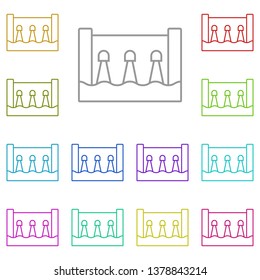 Water energy dam multi color icon. Simple thin line, outline vector of Sustainable Energy icons for UI and UX, website or mobile application