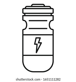 Water energy drink icon. Outline water energy drink vector icon for web design isolated on white background