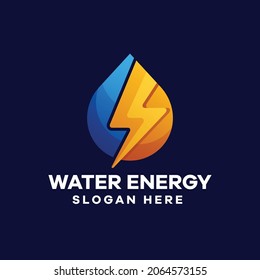 Water Energy Gradient Logo Design