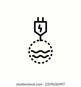 water, energy, hydroelectric icon, isolated icon in light background, perfect for website, blog, logo, graphic design, social media, UI, mobile app
