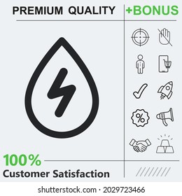 water energy icon graphic elements for your work