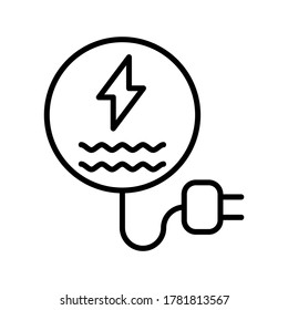 water Energy icon or logo isolated sign symbol vector illustration - high quality black style vector icons
