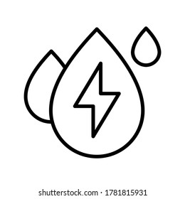 water Energy icon or logo isolated sign symbol vector illustration - high quality black style vector icons
