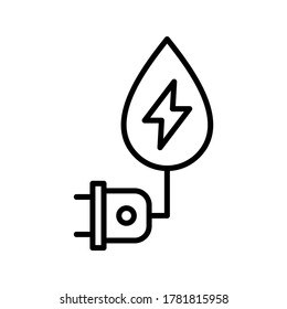 water Energy icon or logo isolated sign symbol vector illustration - high quality black style vector icons
