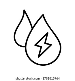 water Energy icon or logo isolated sign symbol vector illustration - high quality black style vector icons

