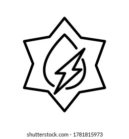 water Energy icon or logo isolated sign symbol vector illustration - high quality black style vector icons
