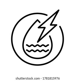 water Energy icon or logo isolated sign symbol vector illustration - high quality black style vector icons

