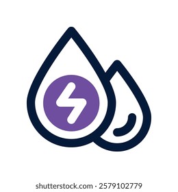 water energy icon. vector dual tone icon for your website, mobile, presentation, and logo design.