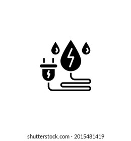 icono de energía de agua en vector. logotipo