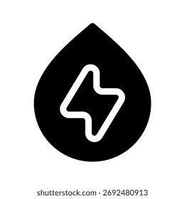 Ilustração do design do símbolo do vetor do ícone da energia da água