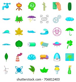 Water energy icons set. Cartoon style of 36 water energy vector icons for web isolated on white background