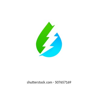 Water Energy Logo Design Template Element