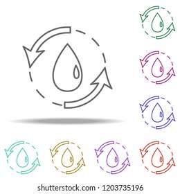water energy outline icon. Elements of Ecology in multi color style icons. Simple icon for websites, web design, mobile app, info graphics