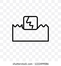 Water energy vector linear icon isolated on transparent background, Water energy transparency concept can be used for web and mobile