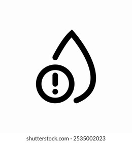 Vector de signo de icono de error de agua
