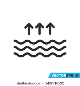 
water evaporates icon vector design illustration