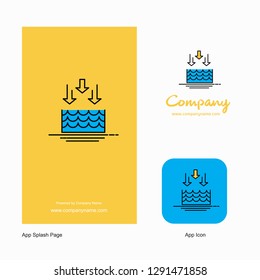 Water evaporation Company Logo App Icon and Splash Page Design. Creative Business App Design Elements