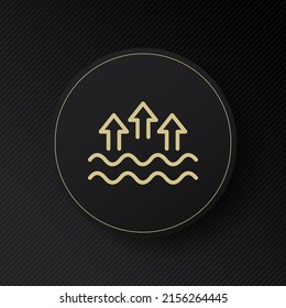 Water Evaporation Line Icon. The Water Cycle In Nature. Circulation, Condensation. Save The Planet Concept. Vector Line Icon For Business And Advertising