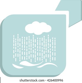 Water evaporation, vector icon