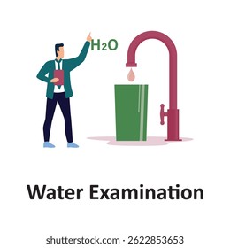 Water examination Vector illustration which can easily modify or edit which can easily modify or edit

