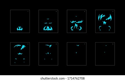 Water explosion effect. Explosion Animation effect. Animation Sprite sheet for games, cartoon or animation. vector style animation effect