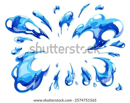 Water explosion effect background illustration