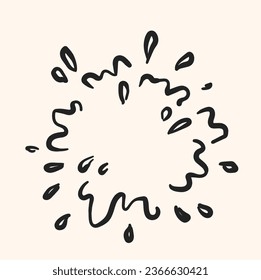 water explosion or star exploding doodle,