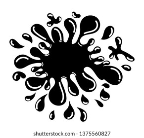 Water explosion. vector illustration