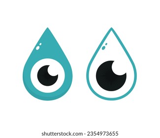 Water eye icon. Illustration vector