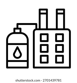 Elemento del icono de la fábrica del agua para el diseño y el Vector