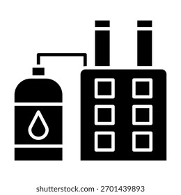 Elemento del icono de la fábrica del agua para el diseño y el Vector