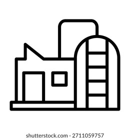 Wasserfabrik Symbol Linie Vektorgrafik
