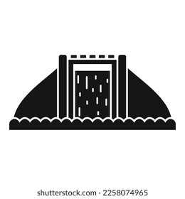 Water fall plant icon simple vector. Power energy. Electric turbine