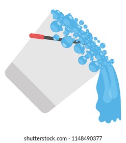 
Water falling from a bucket denoting spilling water icon 

