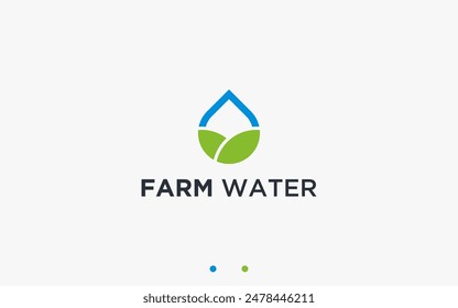 water farmer logo design vector silhouette illustration