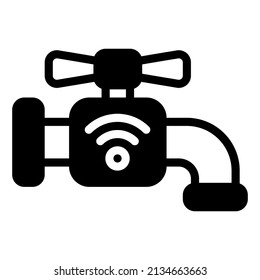 water faucet bath internet of things iot smarthome icon