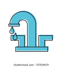 water faucet with drop bathroom icon