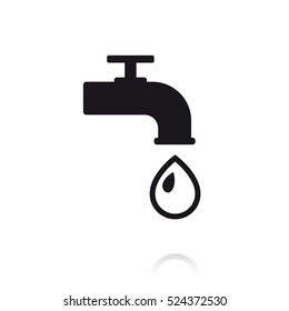 Water Faucet & Drop Icon