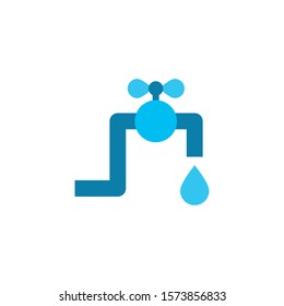 water faucet flat style icon vector illustration design
