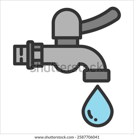 Water Faucet Icon Element For Design