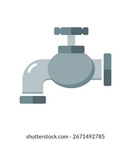Icono de grifo de agua diseño de Vector plano