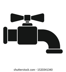 Water faucet icon. Simple illustration of water faucet vector icon for web design isolated on white background