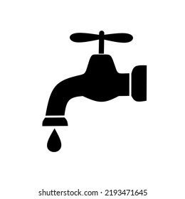 water faucet icon with trendy design