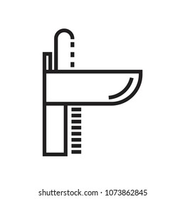 water in faucet icon vector