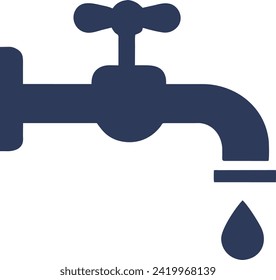 Water Faucet Icon - VECTOR