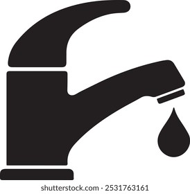 Water Faucet Icon Vector Art Design 